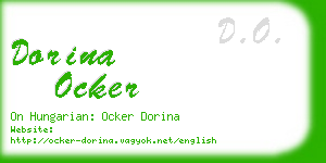 dorina ocker business card